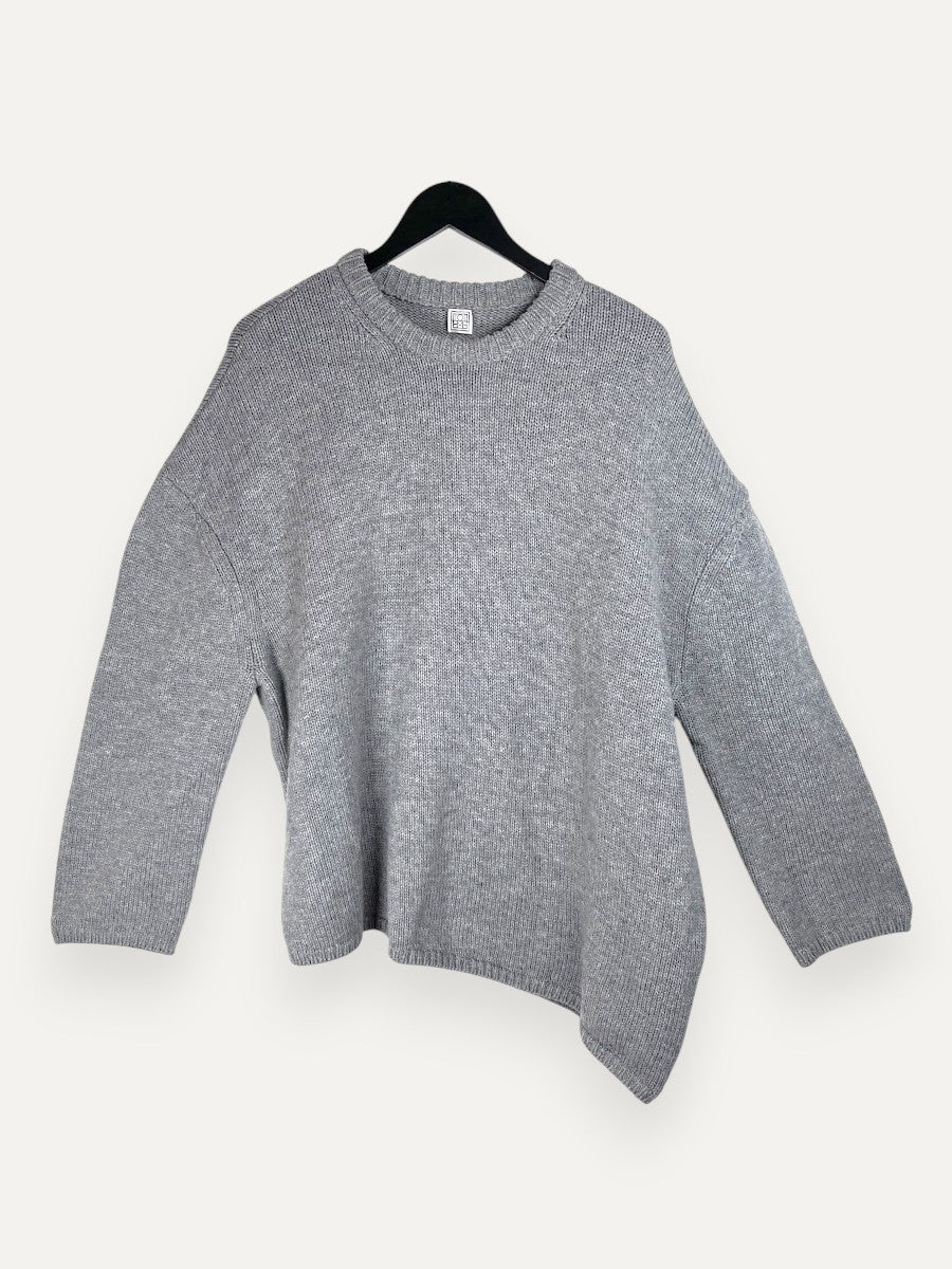 Asymmetrical Wool Grey Sweater