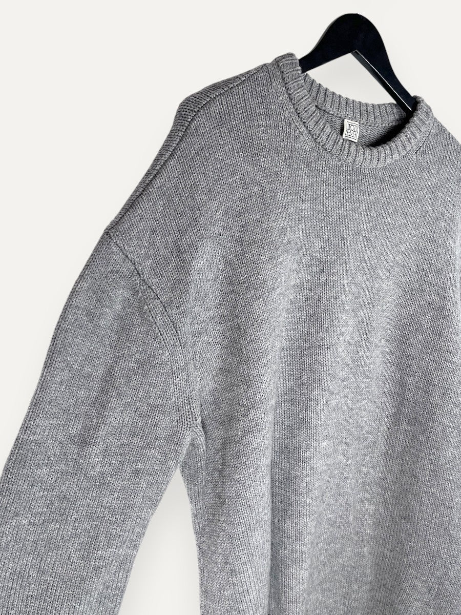 Asymmetrical Wool Grey Sweater
