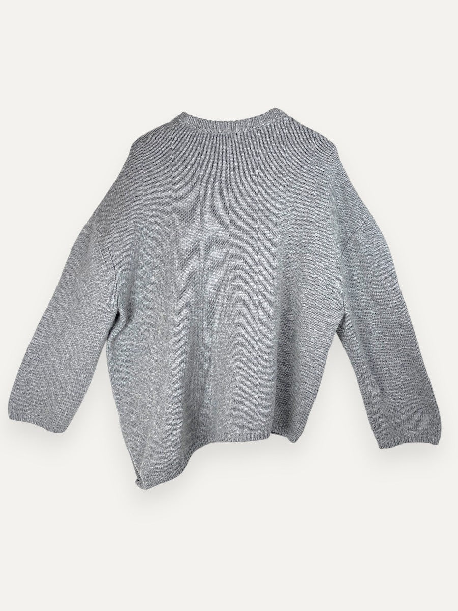 Asymmetrical Wool Grey Sweater