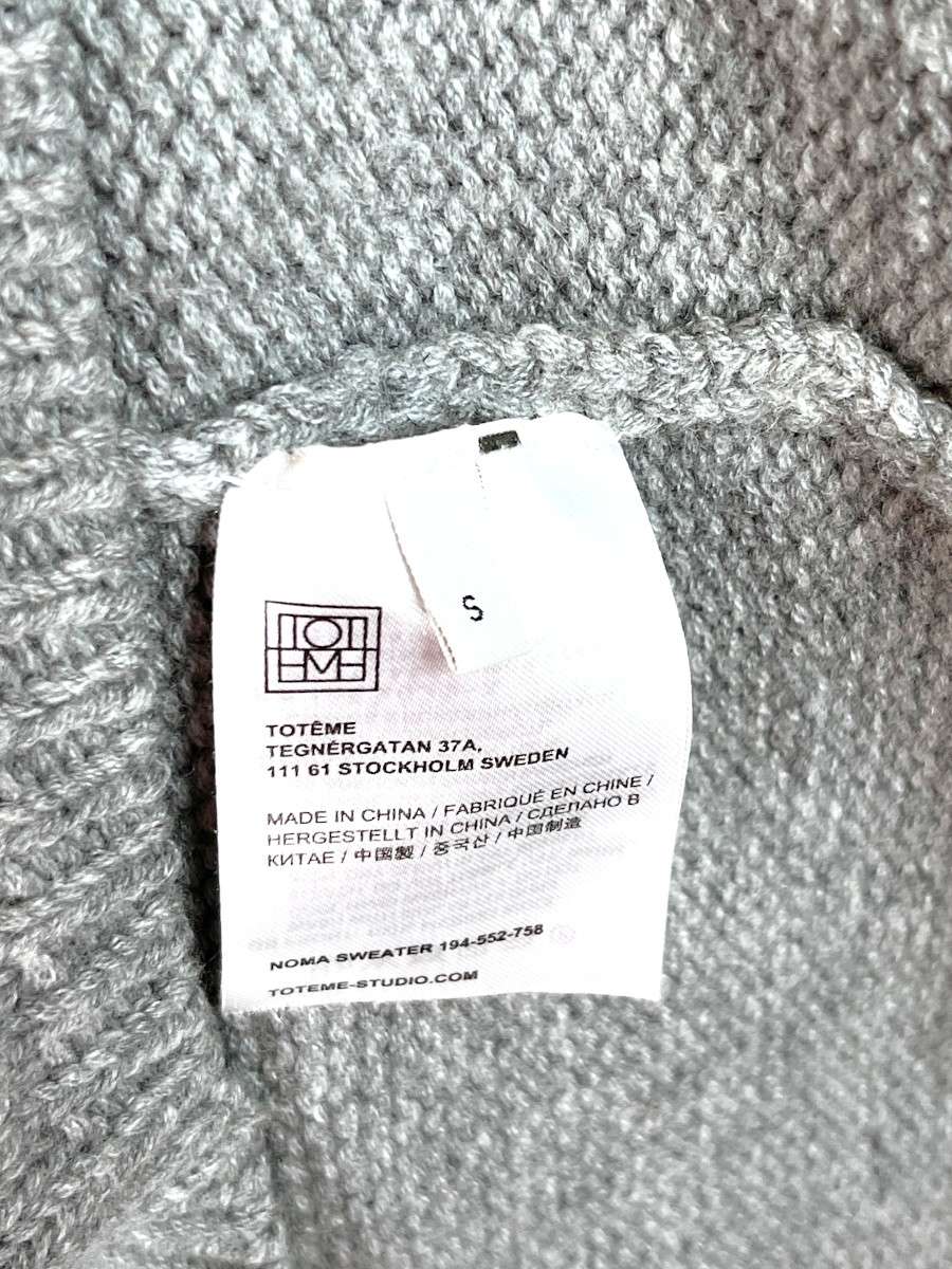 Noma Asymmetrical Wool Grey Sweater