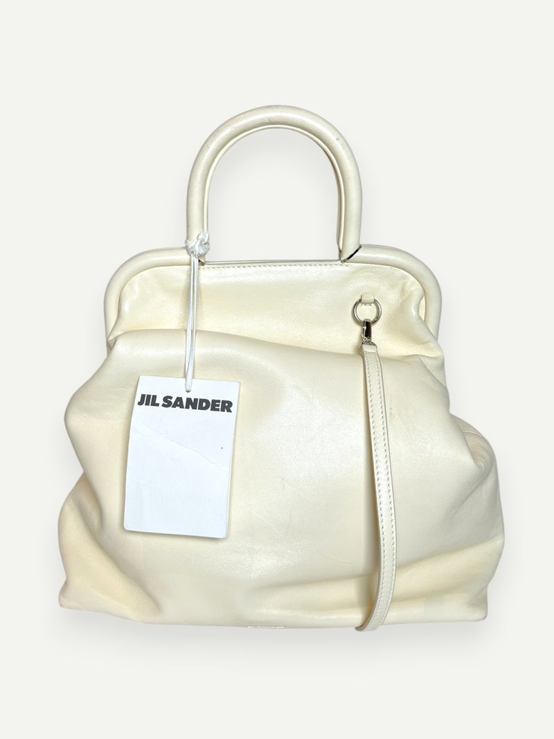 White Clover Leather Handbag