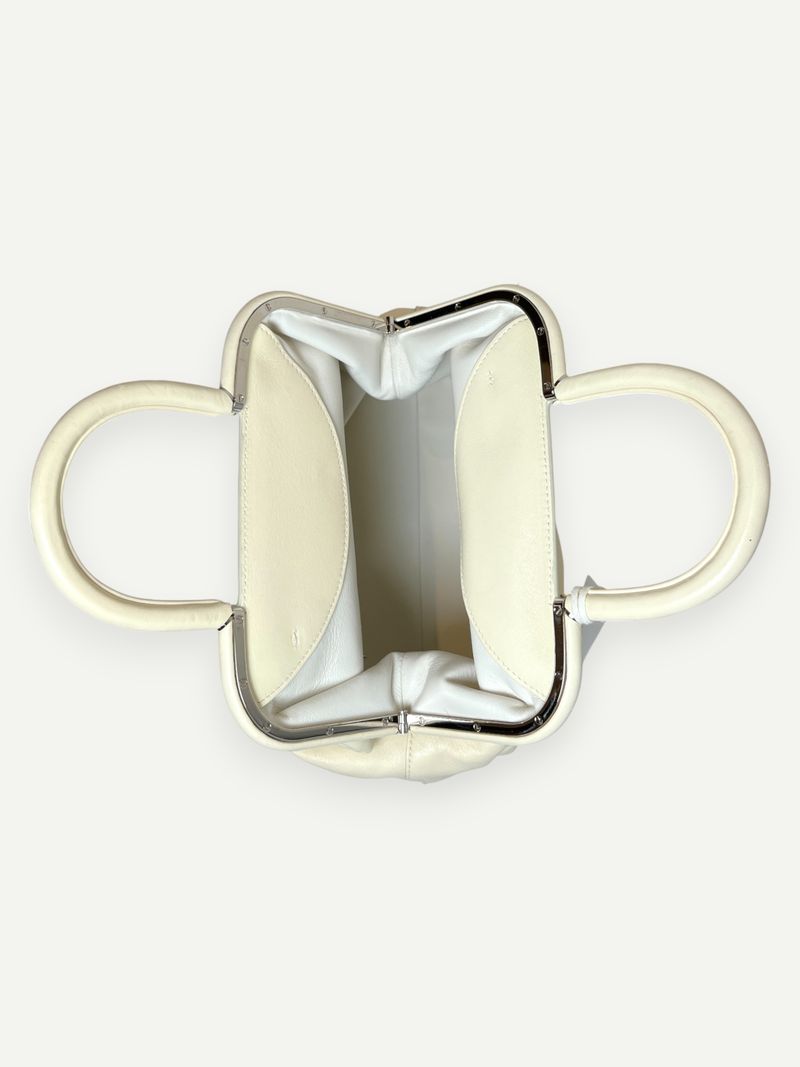 White Clover Leather Handbag