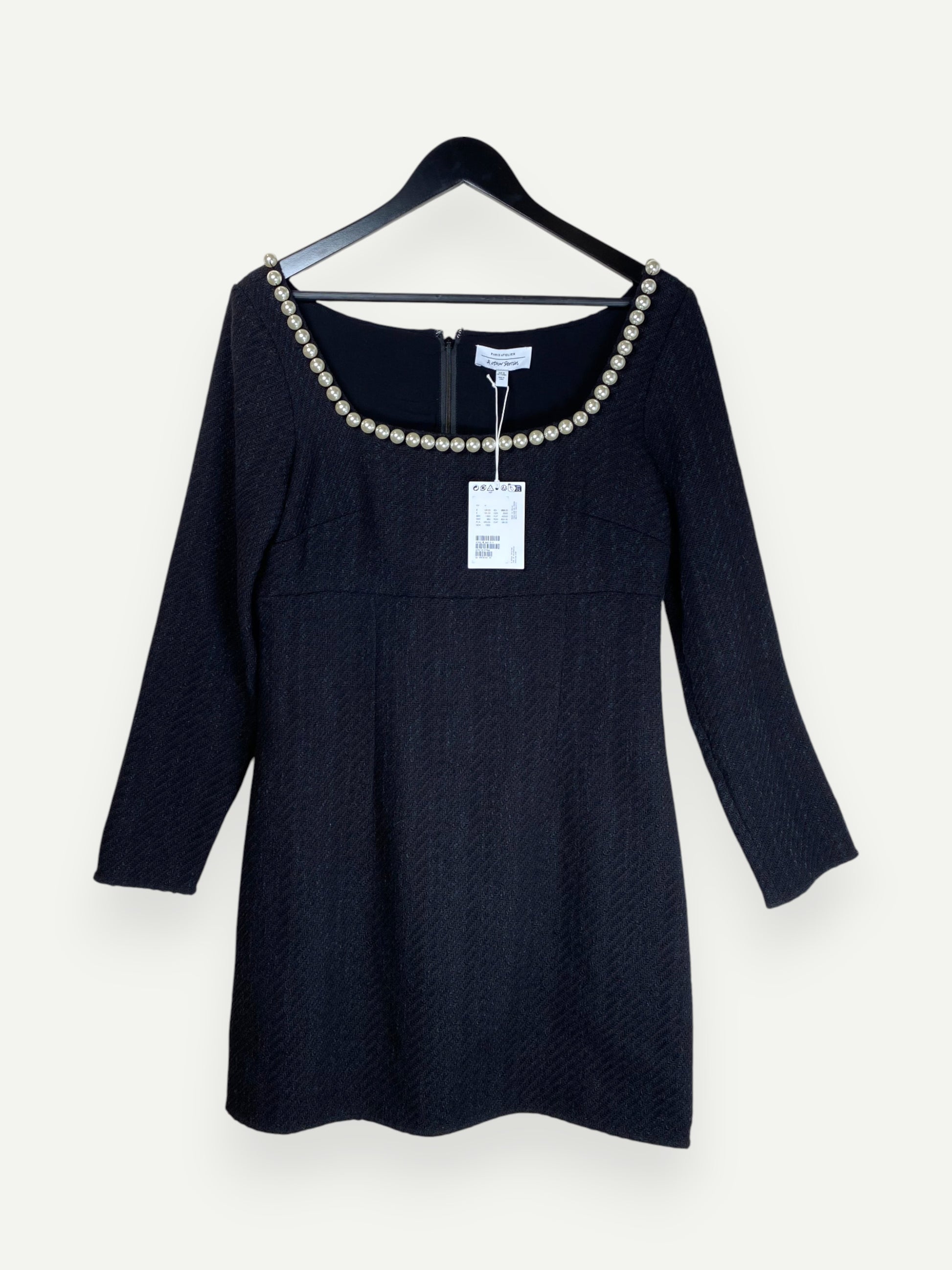 Black Dress with Pearls