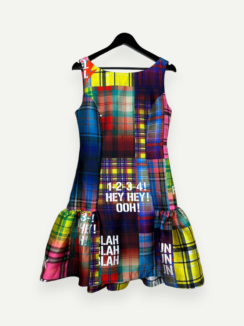 Plaid Print Multi-Colored Mini Dress