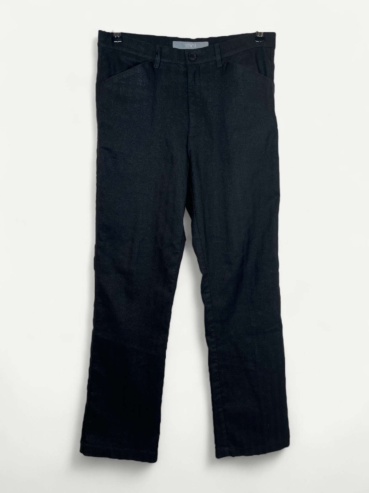 Black Casual Pant by Versace