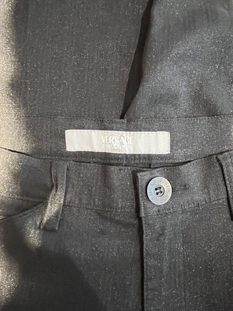 Black Casual Pant by Versace