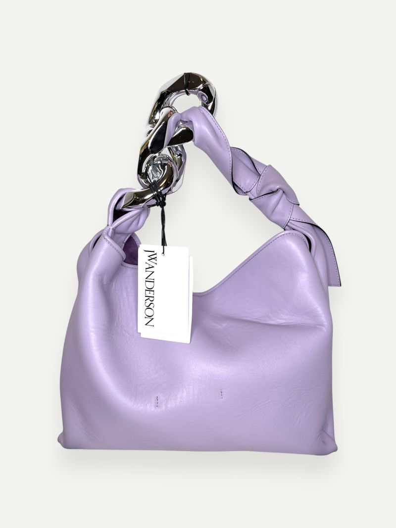 Lilac Leather Hobo Bag
