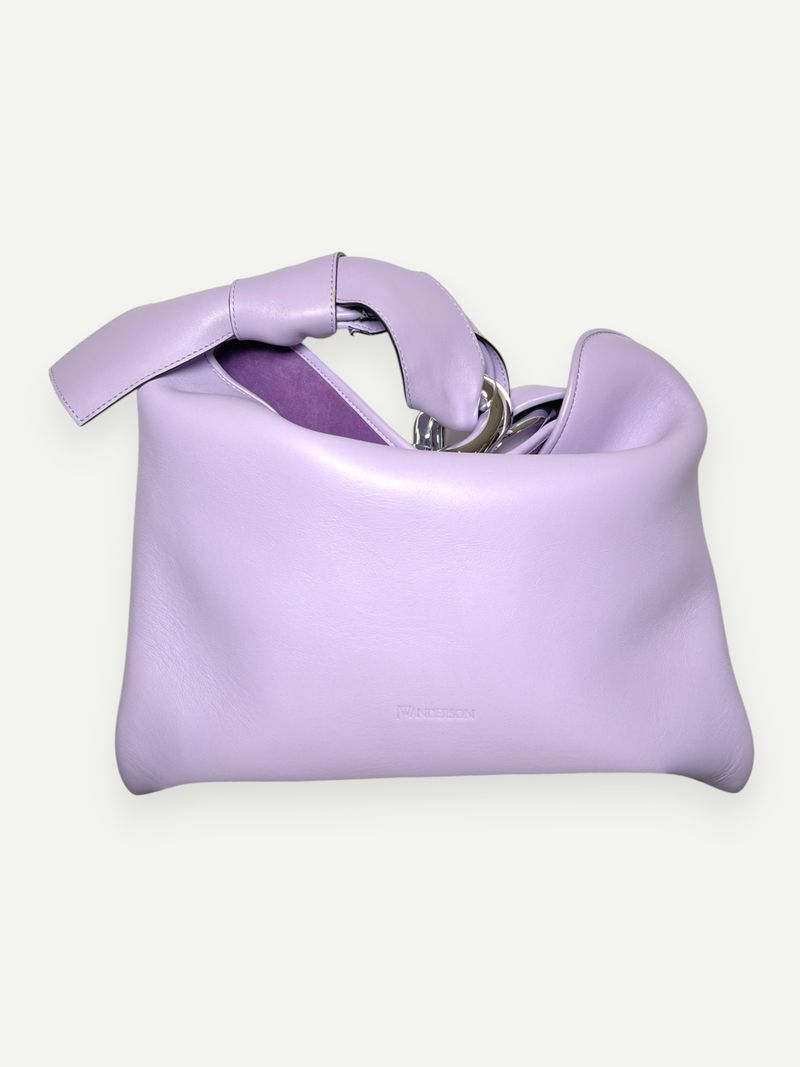 Lilac Leather Hobo Bag