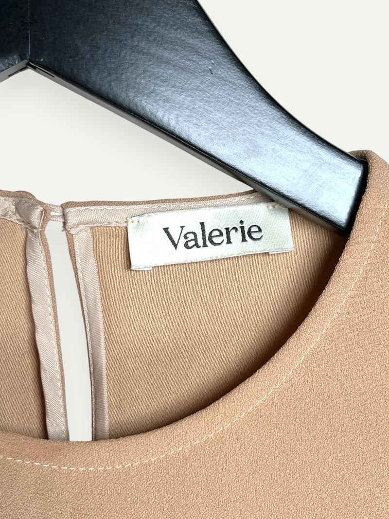 Beige Puff Sleeve Dress