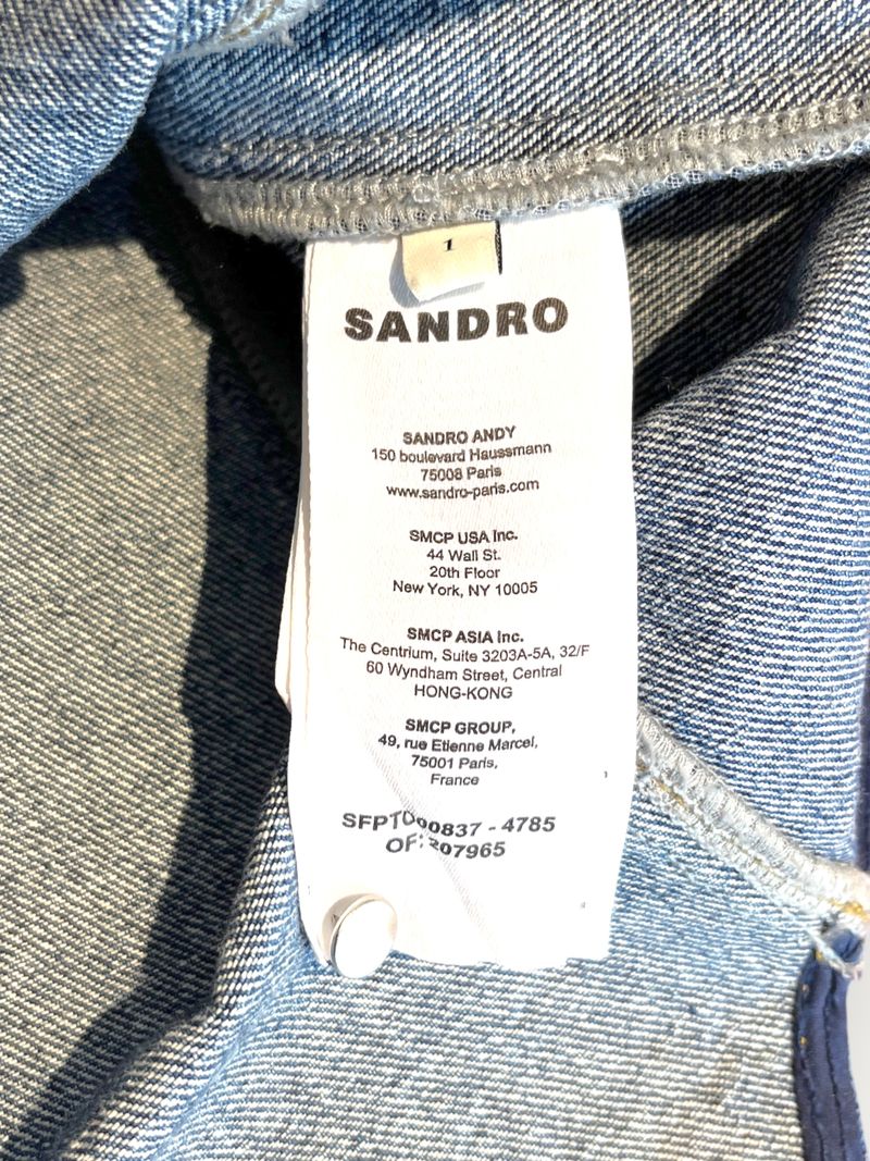 Blue Rhinestone Denim Top