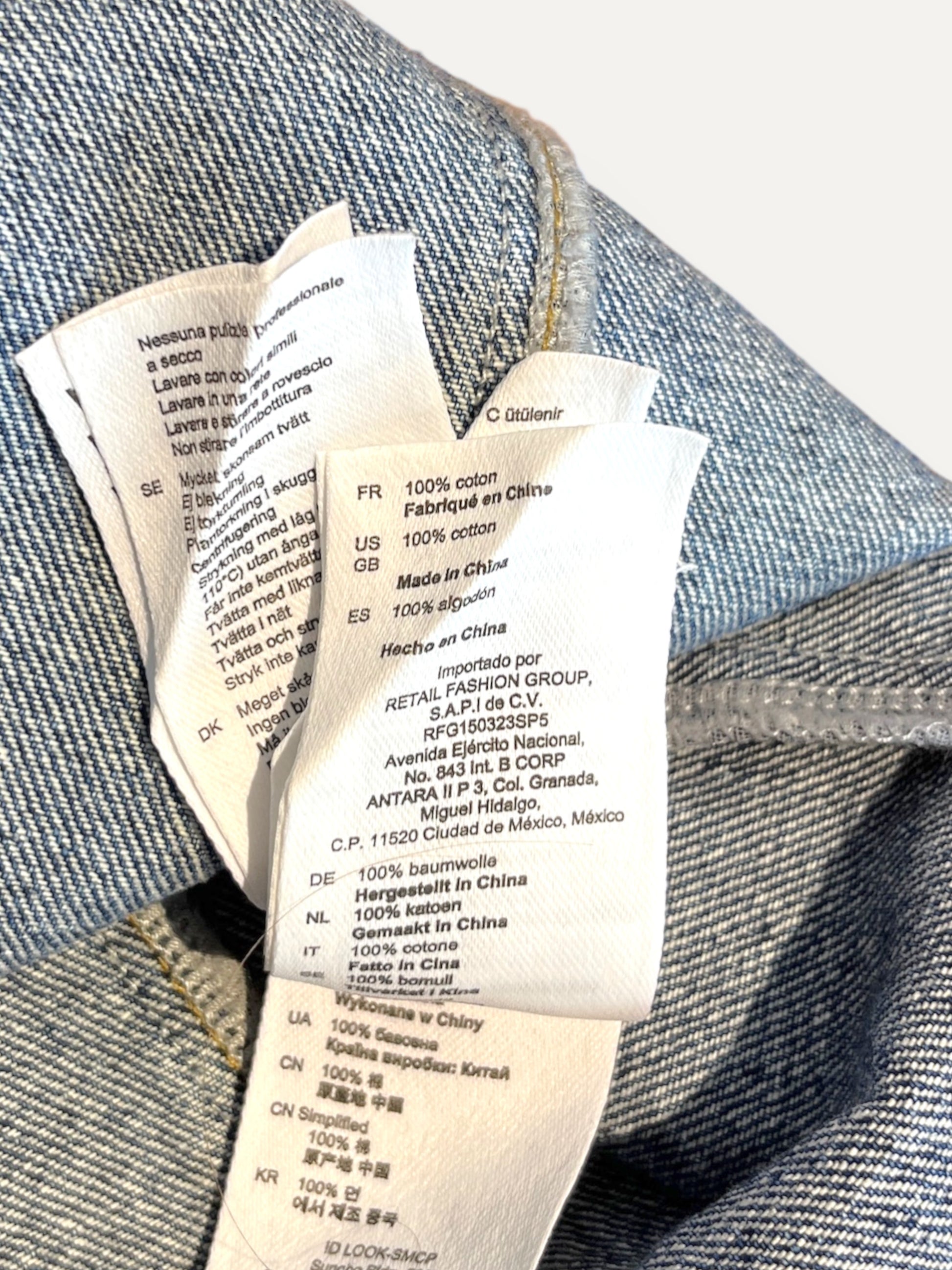 Blue Rhinestone Denim Top