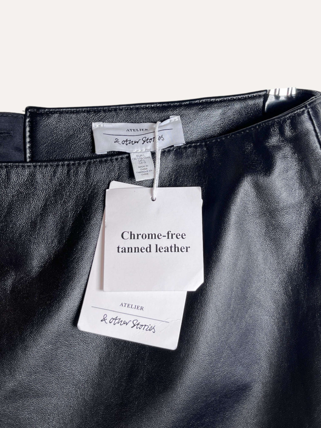 Black Leather Midi Skirt