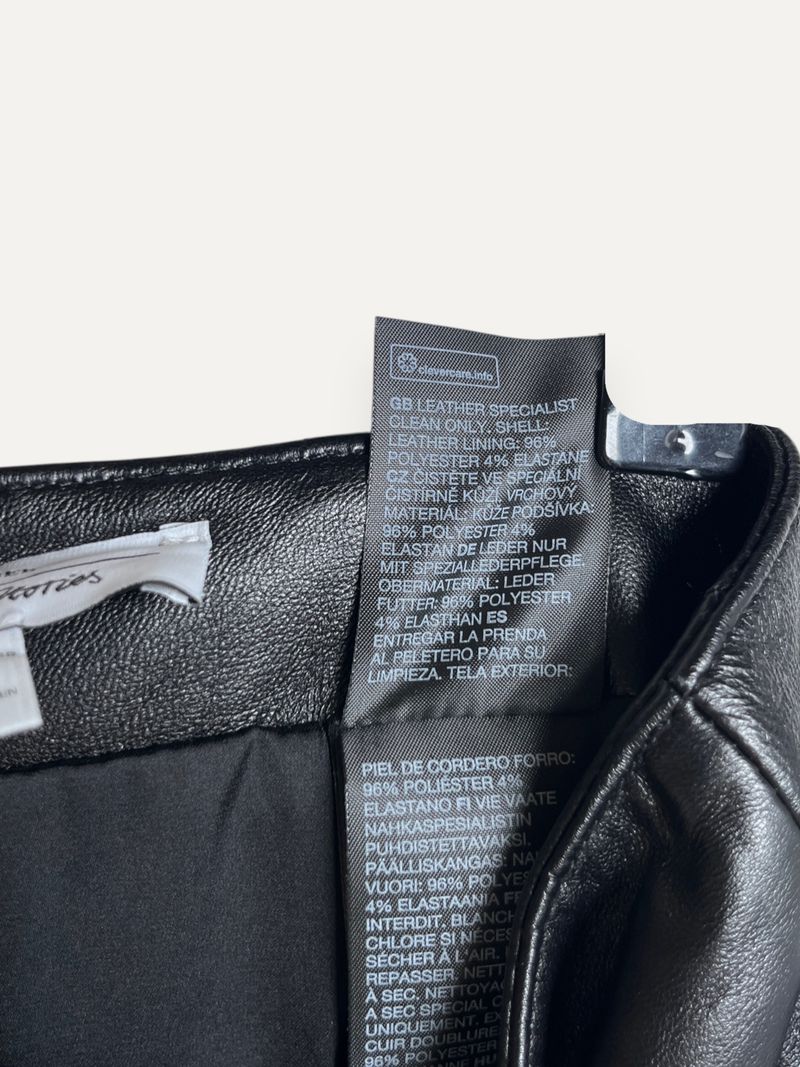 Black Leather Midi Skirt