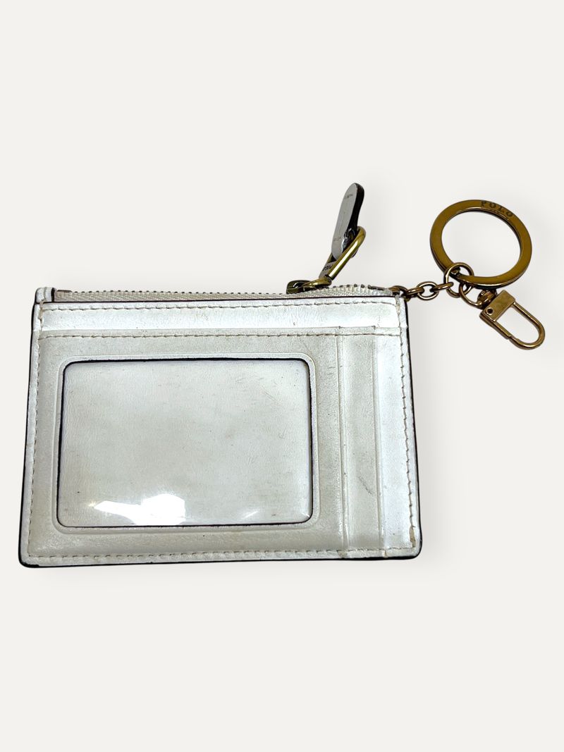 Graphic Leather White Zip Wallet