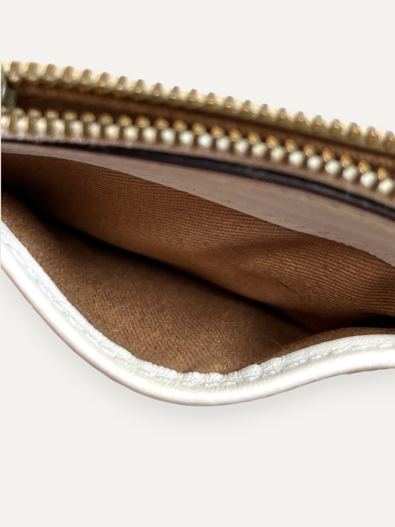 Graphic Leather White Zip Wallet