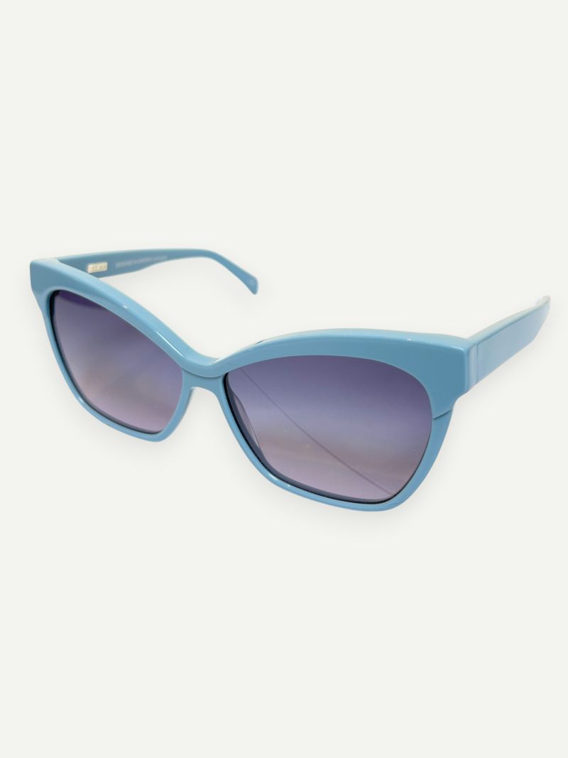 Blue Cat-Eye Sunglasses