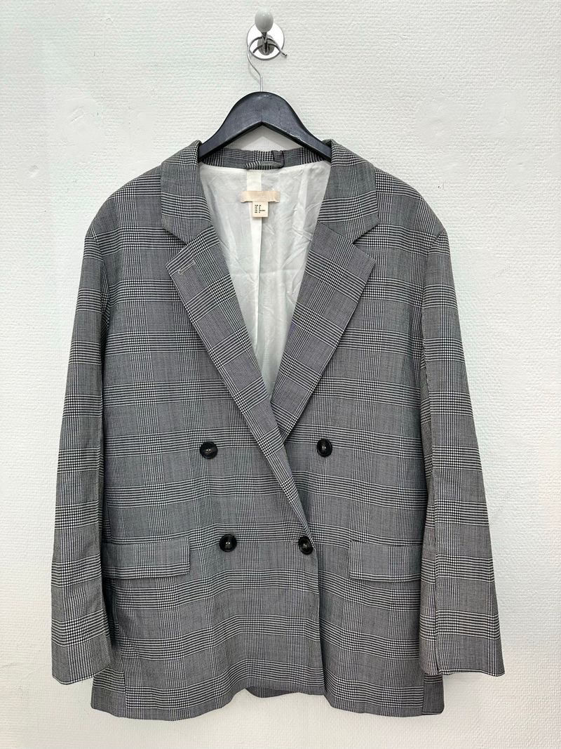 Grey Double Breasted Blazer