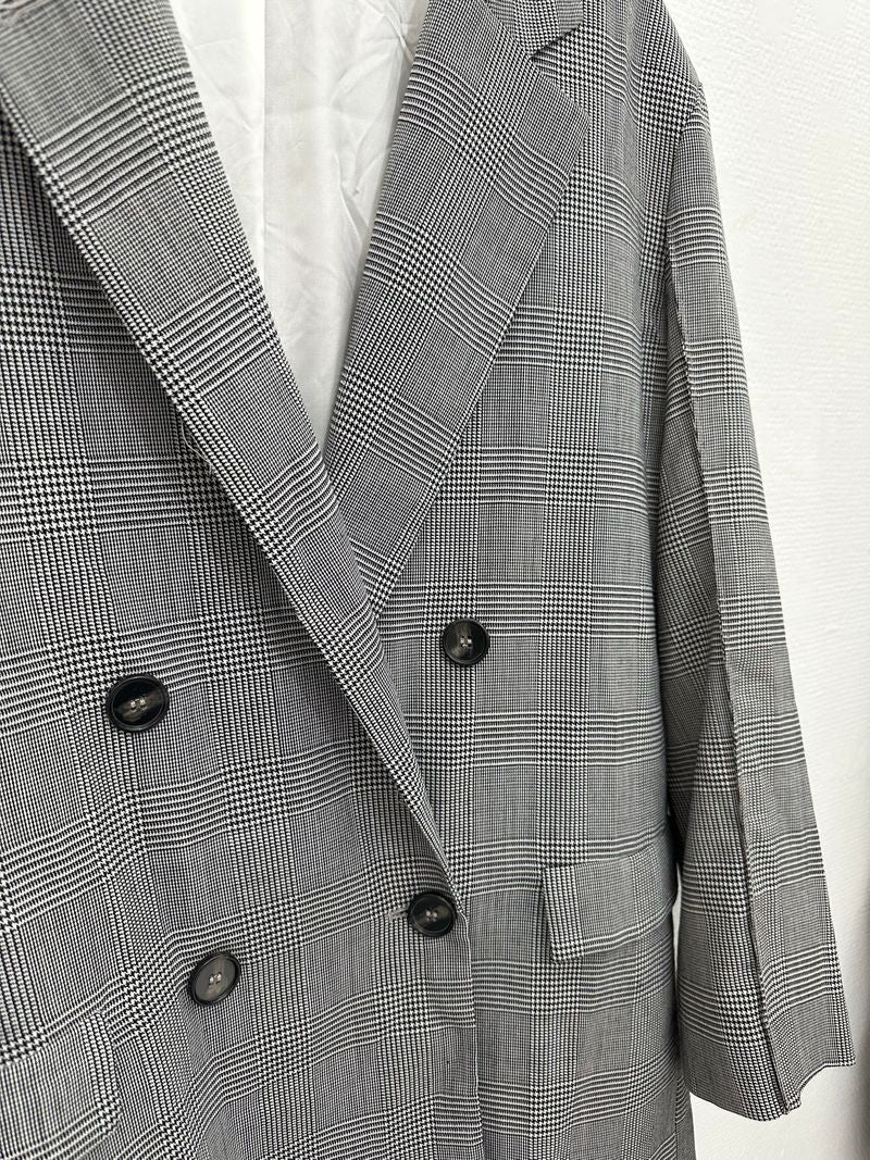 Grey Double Breasted Blazer