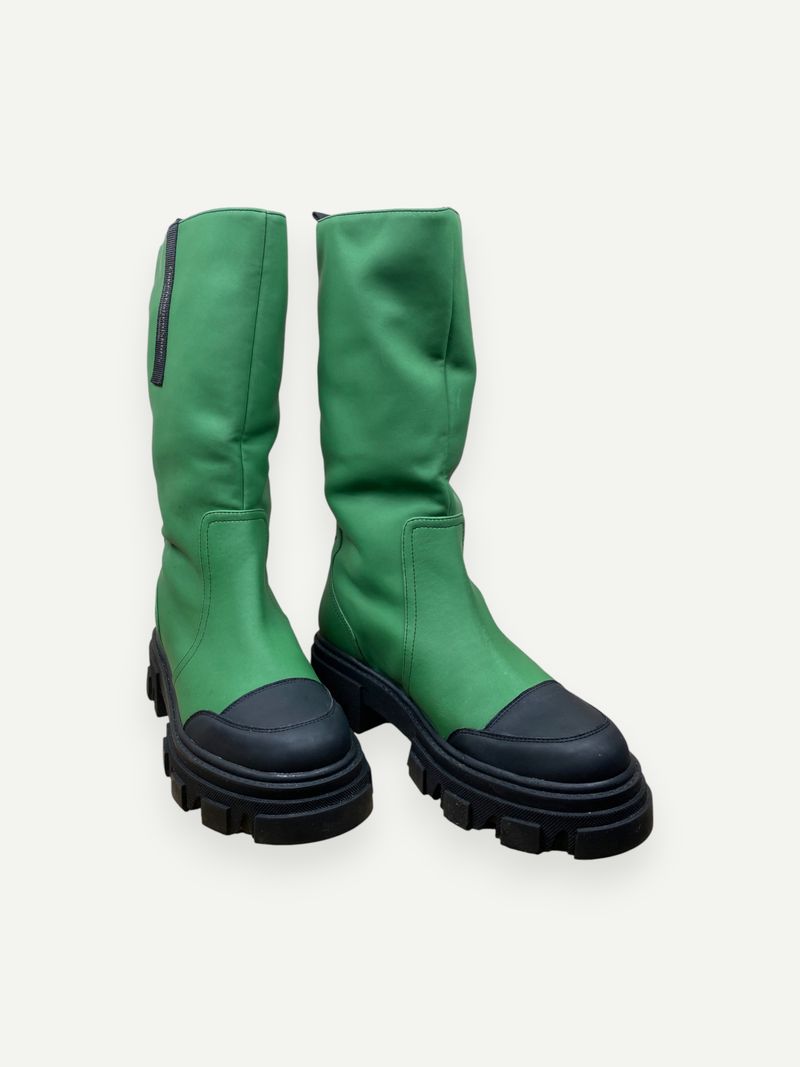 Green Platform Boots
