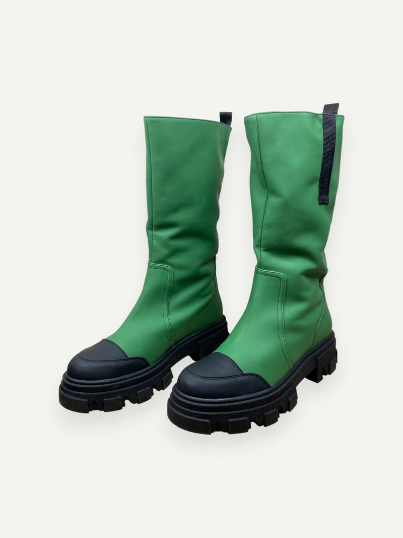 Green Platform Boots