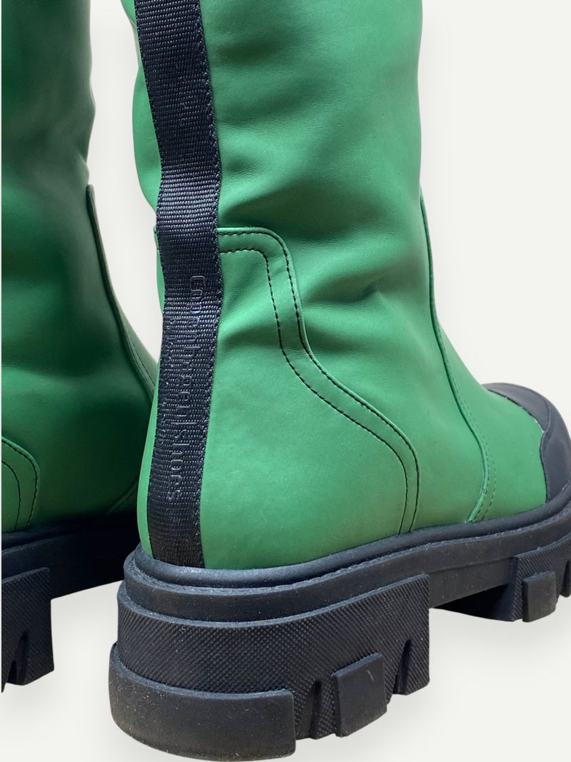 Green Platform Boots