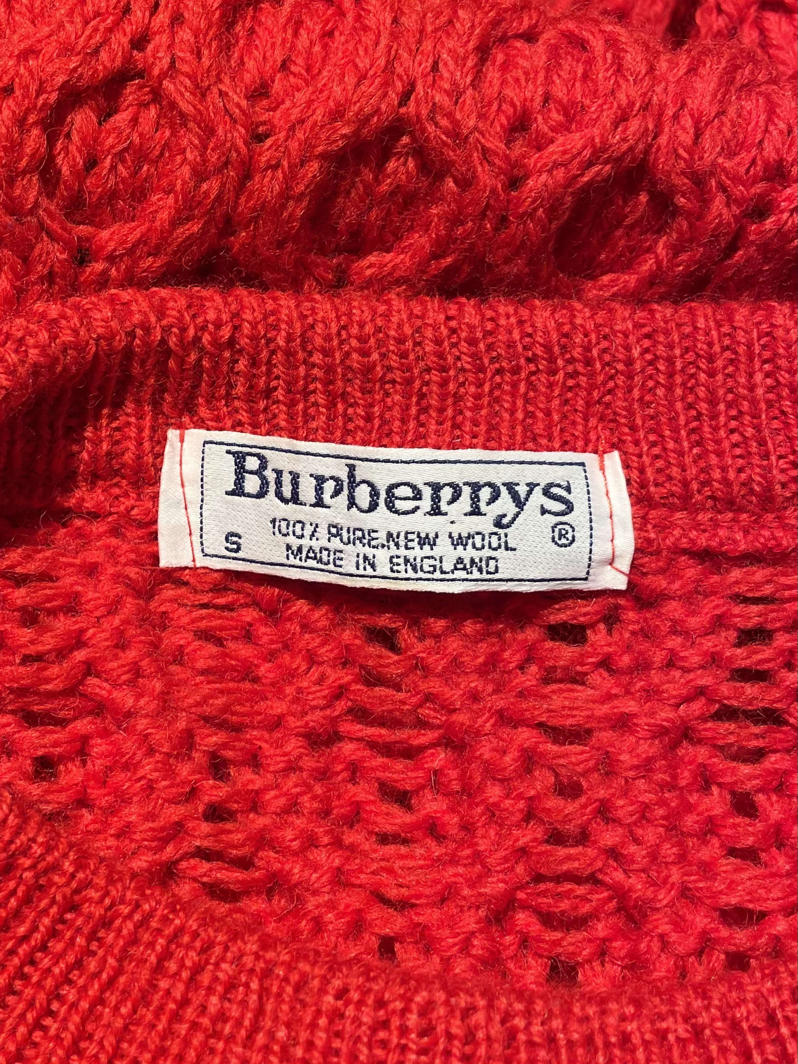 Red Cable Knit