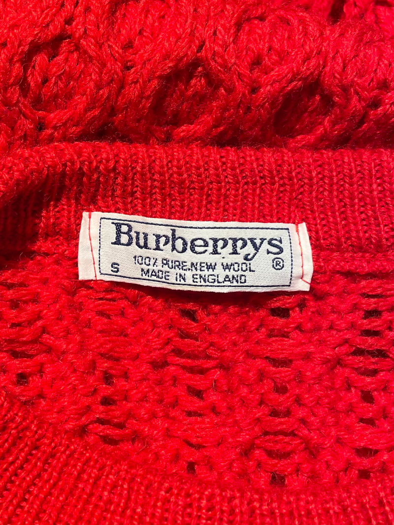 Red Cable Knit