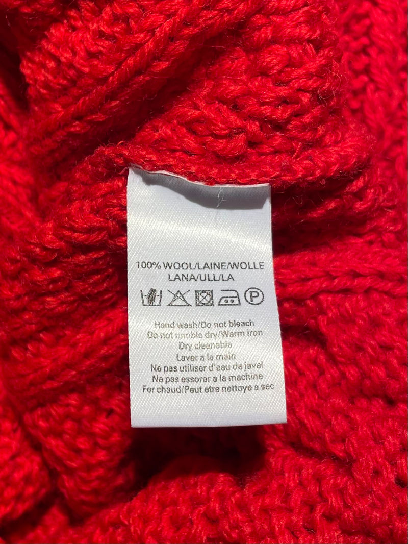Red Cable Knit