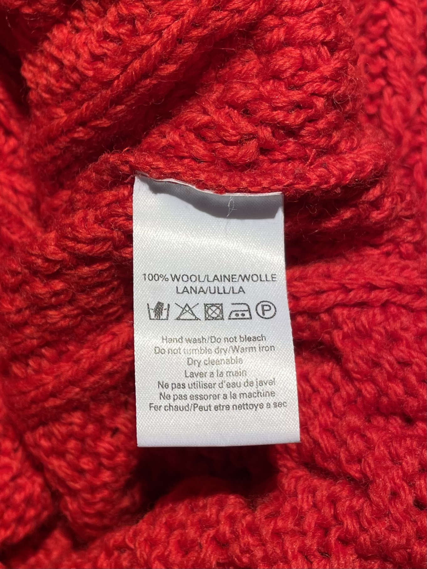Red Cable Knit