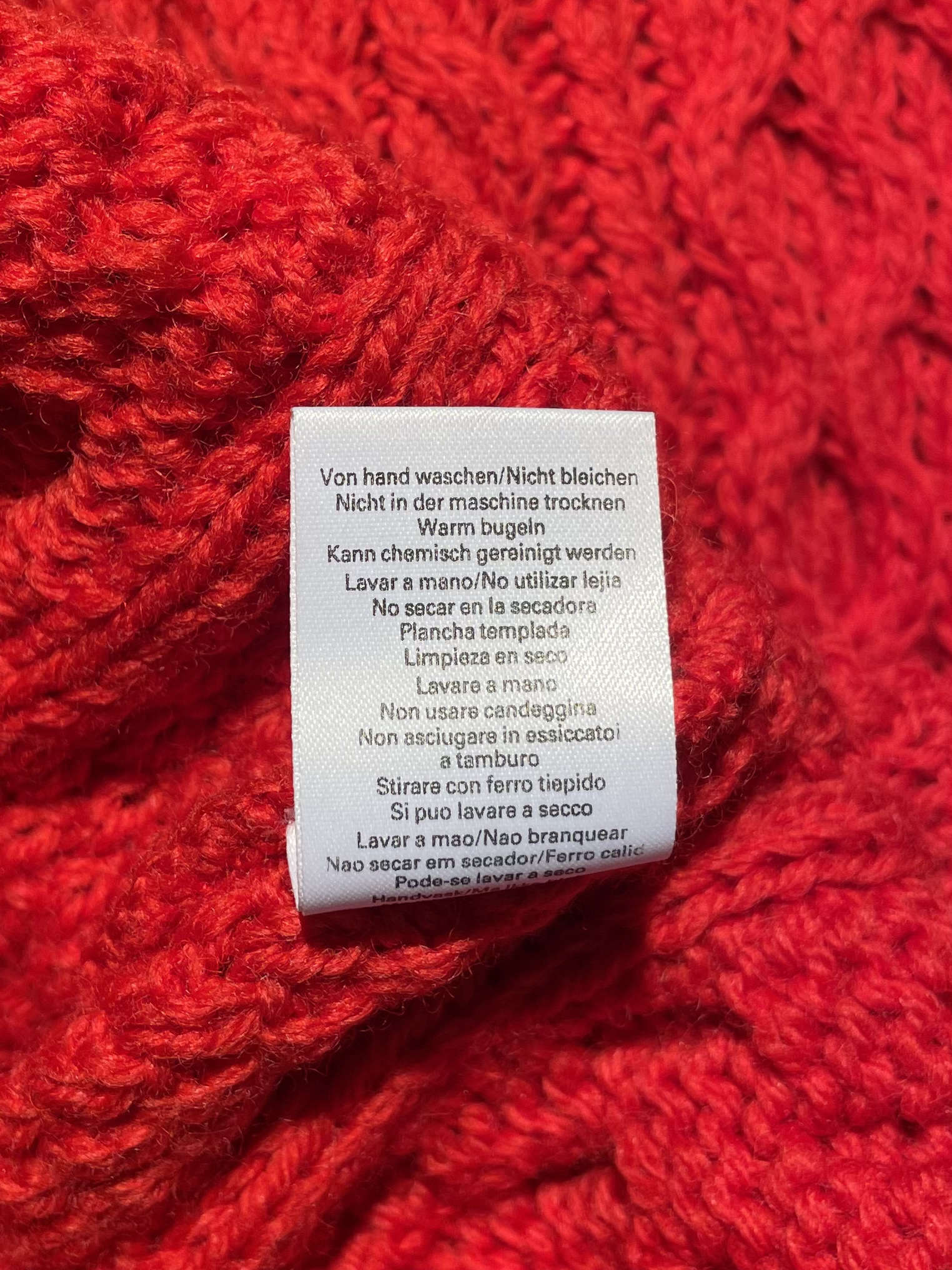 Red Cable Knit