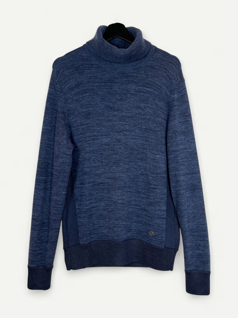 Dark Blue Wool Turtleneck