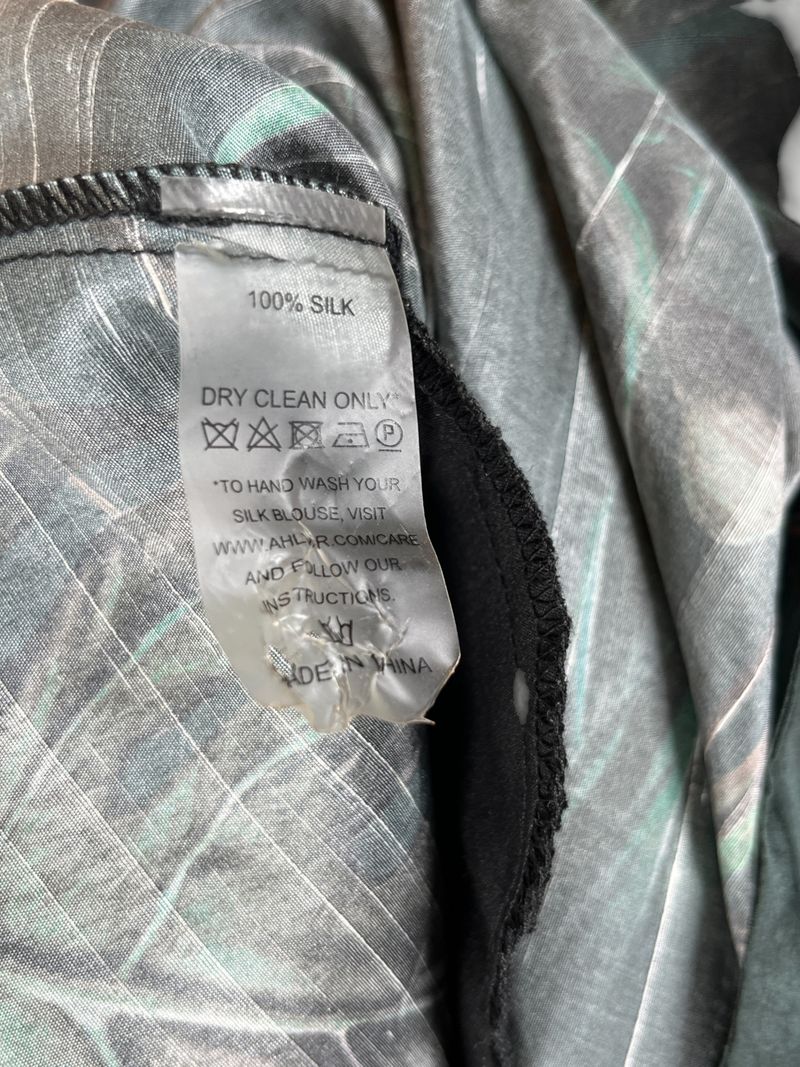 Green Silk Michi Jungle Skirt