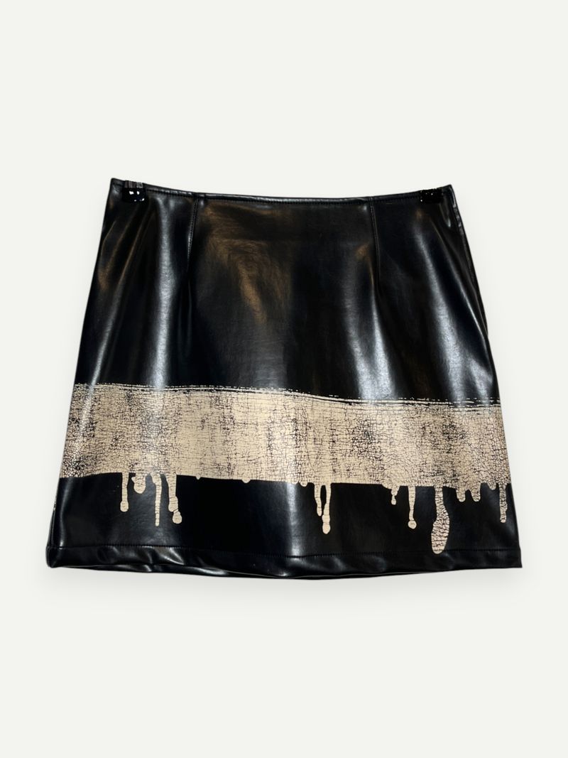 Paint Drip Pattern Mini Skirt