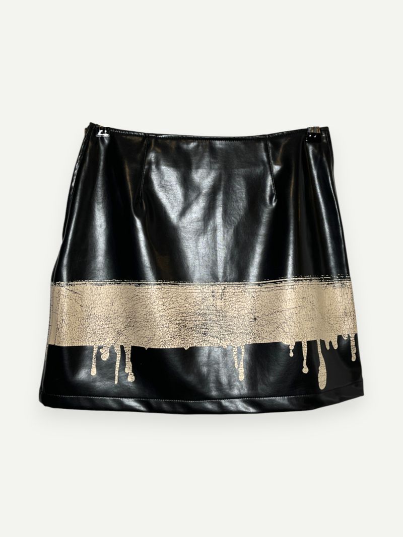Paint Drip Pattern Mini Skirt