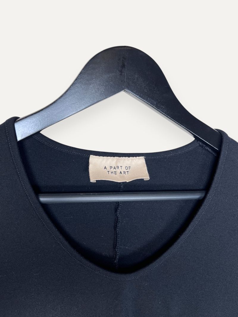 Black Cinched Waist Long Sleeve Top