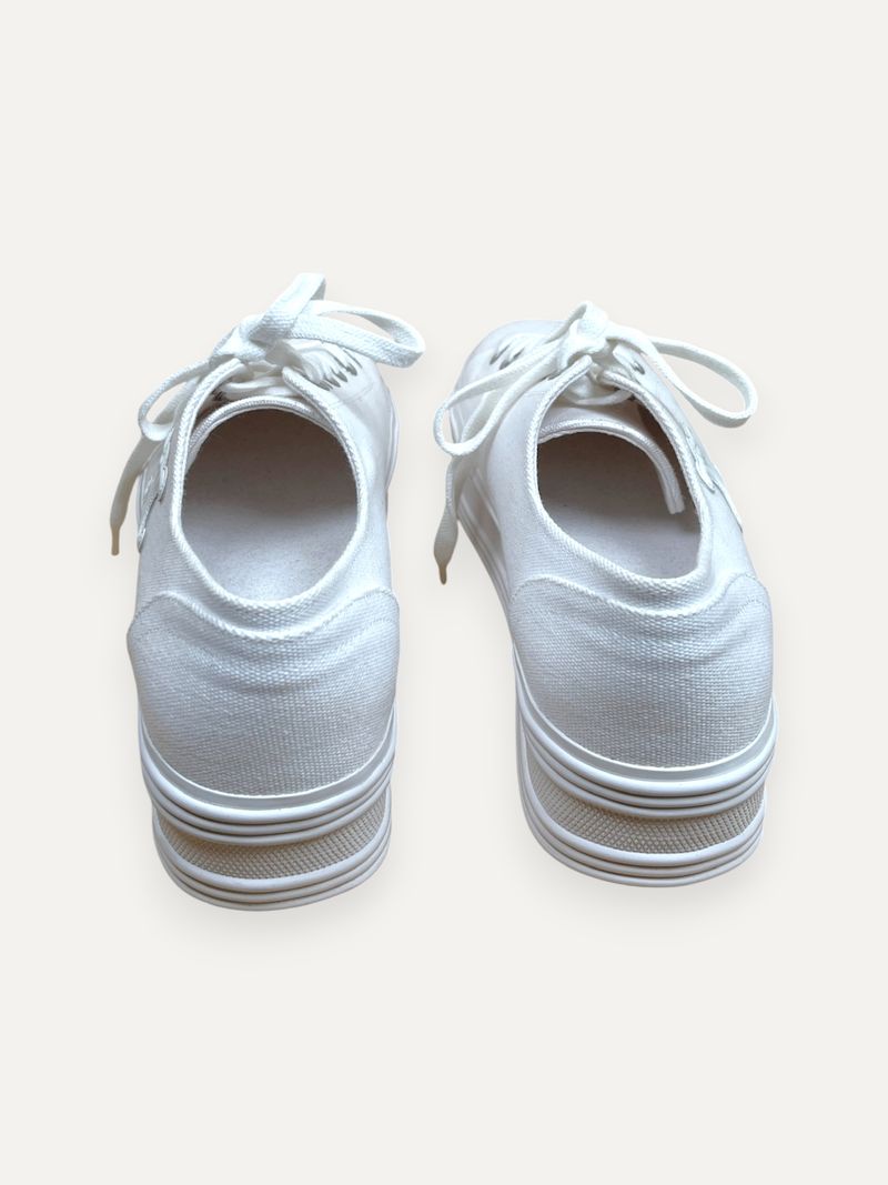 Jane Low Lace-Up Sneaker in White