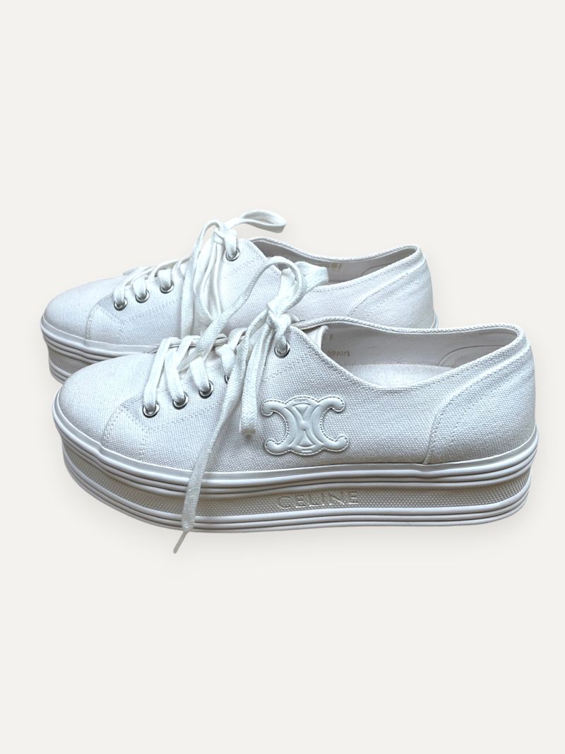 Jane Low Lace-Up Sneaker in White