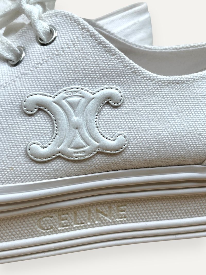 Jane Low Lace-Up Sneaker in White