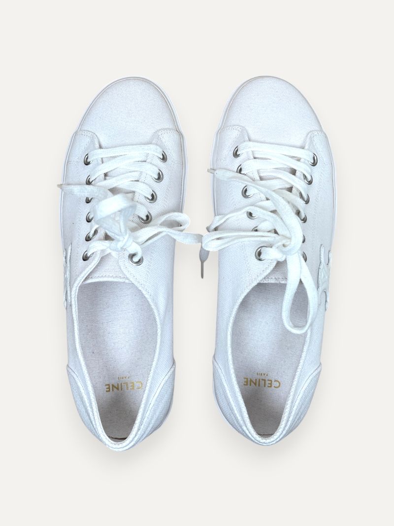Jane Low Lace-Up Sneaker in White