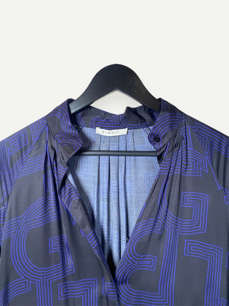 Blue Patterned Maxi Dress