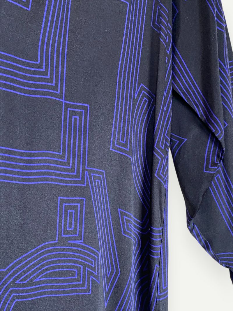 Blue Patterned Maxi Dress