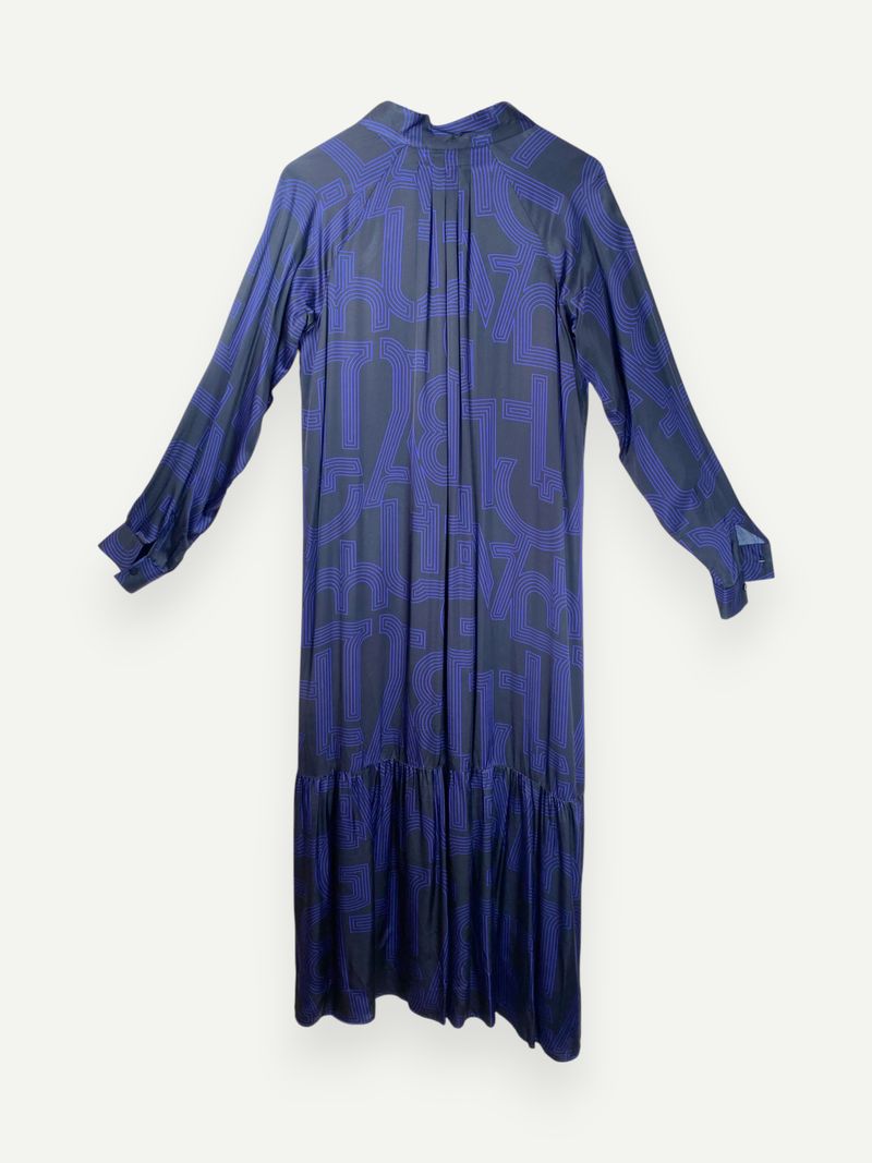 Blue Patterned Maxi Dress