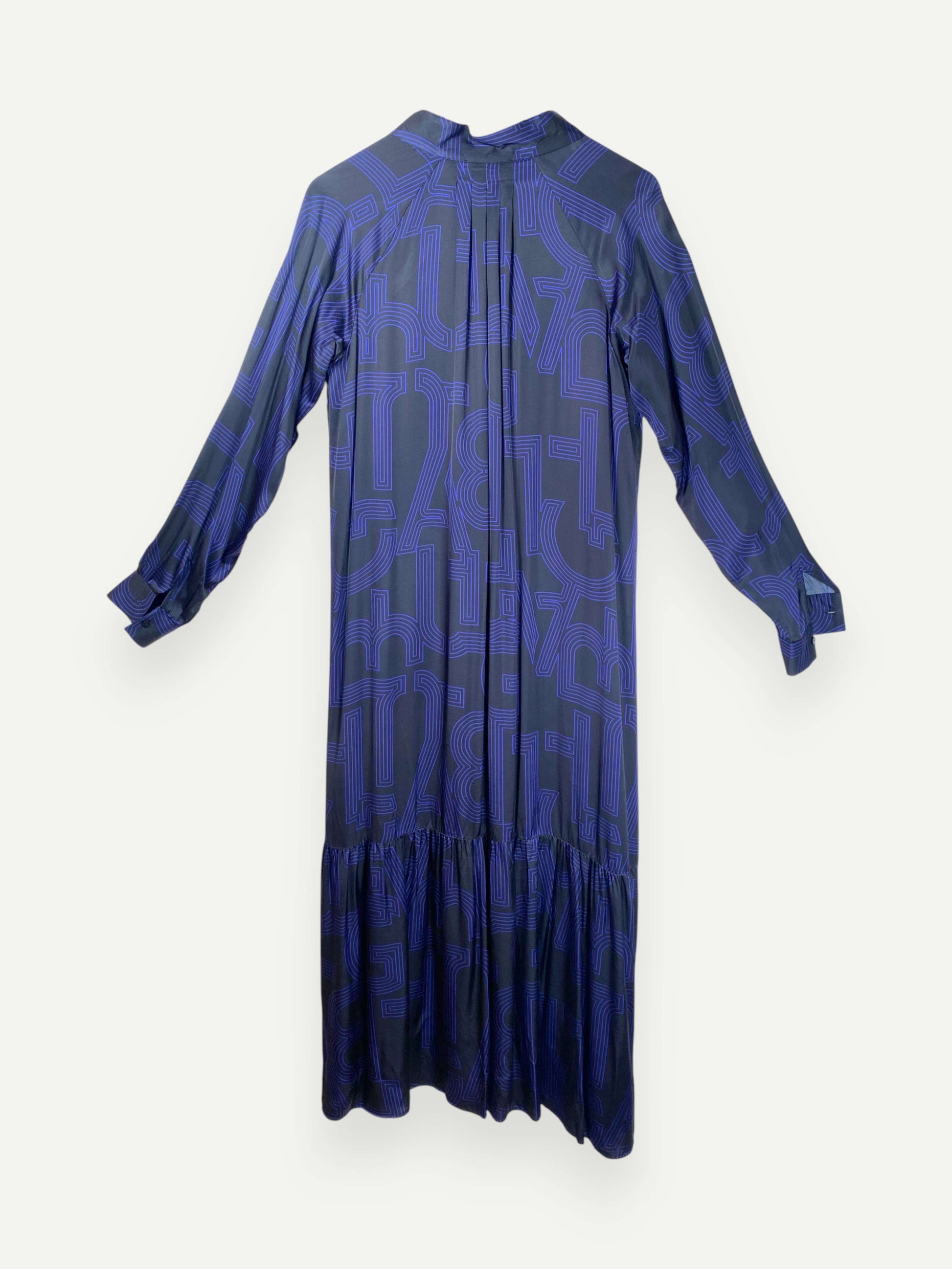 Blue Patterned Maxi Dress
