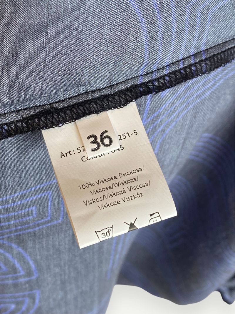 Blue Patterned Maxi Dress