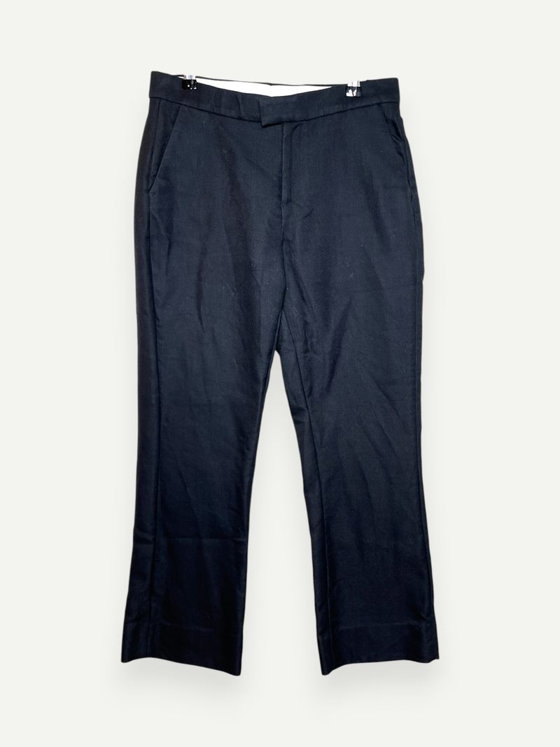 Black Cotton Casual Pants