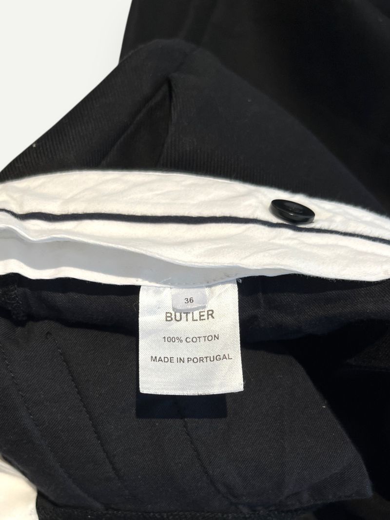 Black Cotton Casual Pants