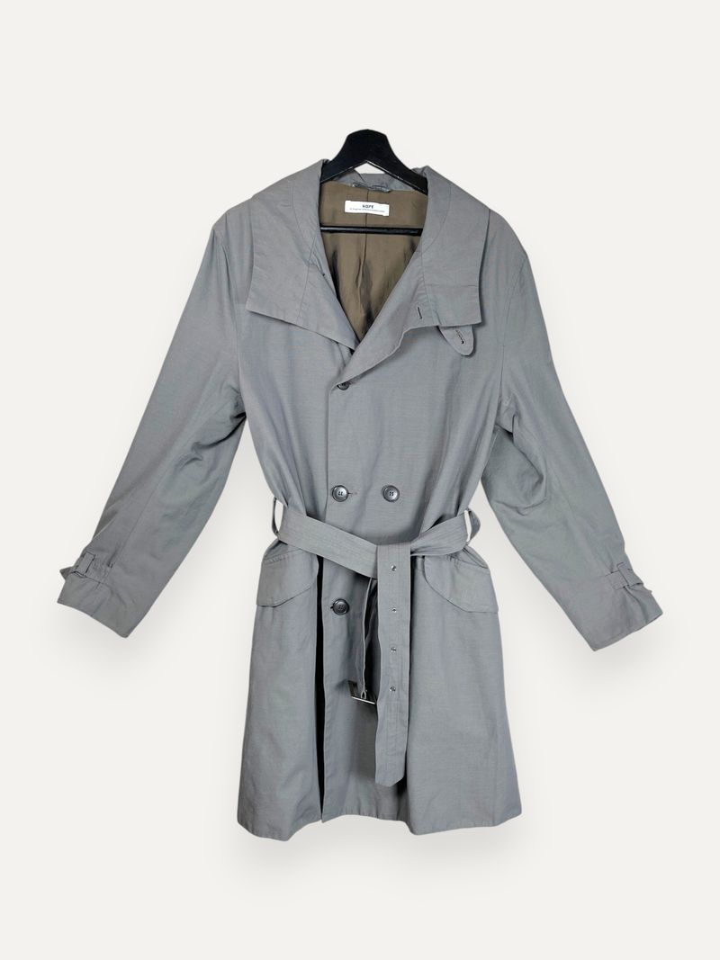 Grey Trench Coat Double Breasted