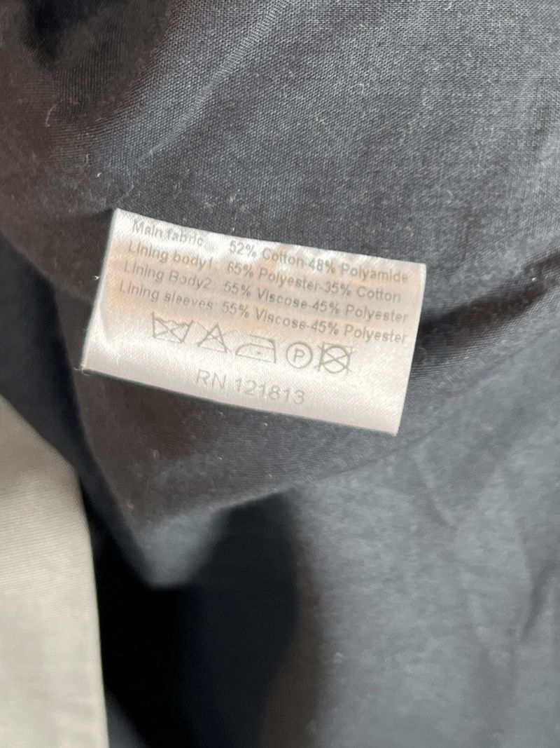 Grey Trench Coat Double Breasted