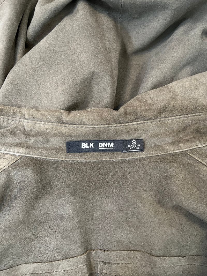 Olive Green Leather Shirt