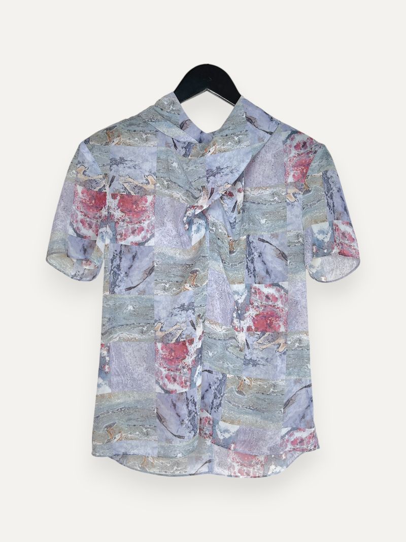 Patterned Short Sleeve Top